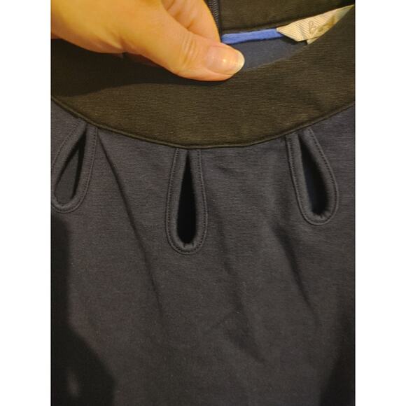 Boden Dress Shift Tilly Tunic Sz 8 Blue Black Cutouts - Picture 4 of 6